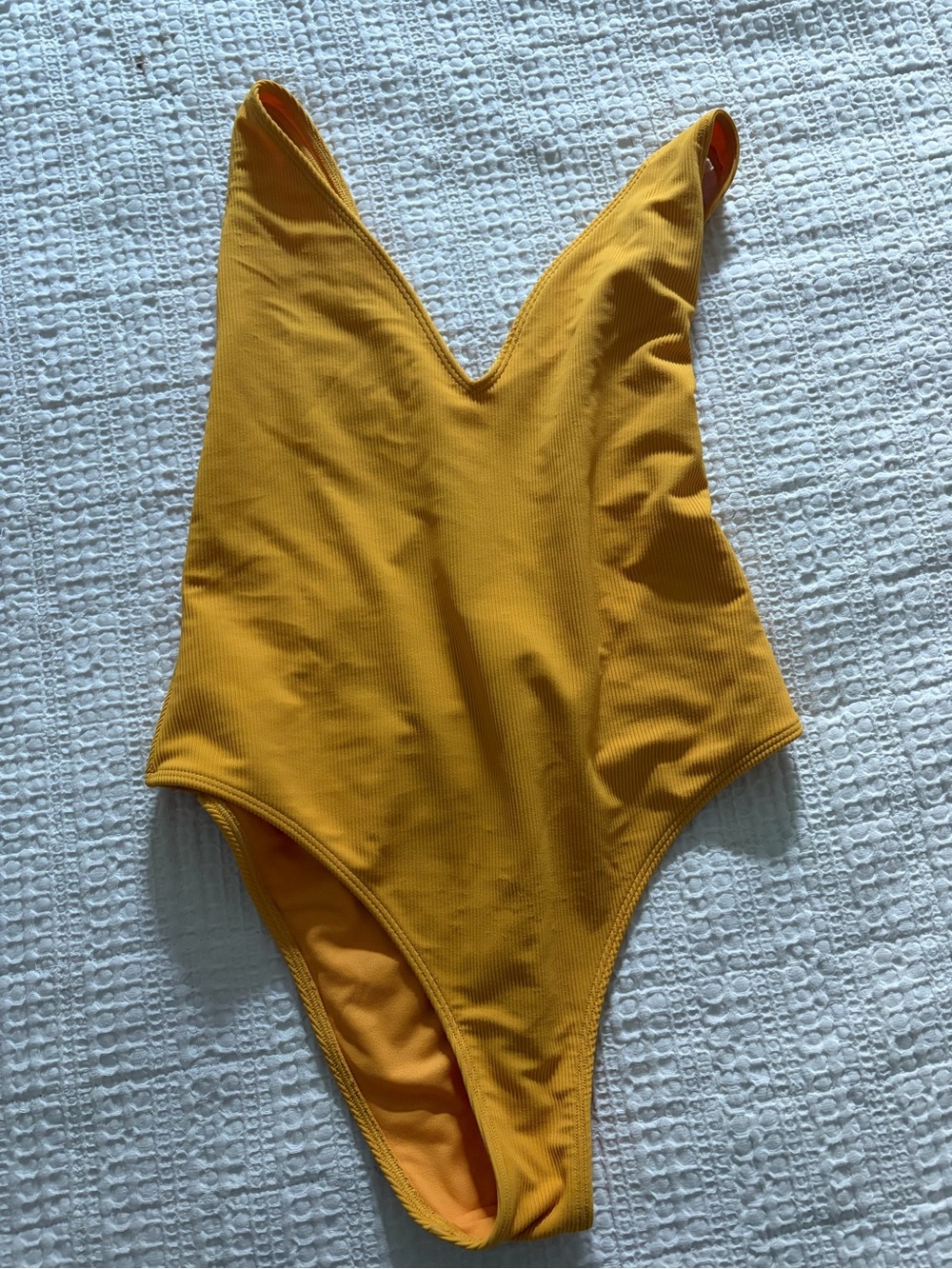 Abercrombie & Fitch Girls' Mustard Yellow One-Piece Swimsuit